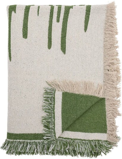 Bloomingville Haxby pledd 130x160 cm Green Bloomingville Haxby pledd 130x160 cm Green