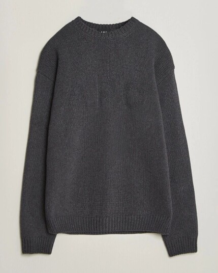 A.P.C. George Wool Knitted Sweater Anthracite Melange