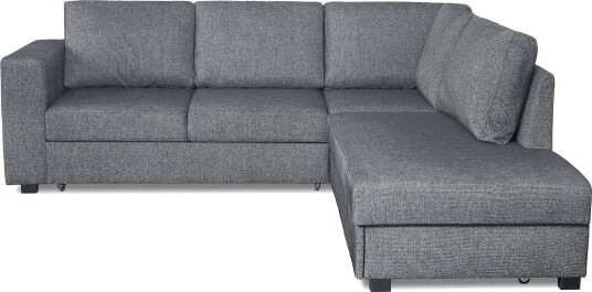Leo Sovesofa 3 seter med Sjeselong Høyre Grå