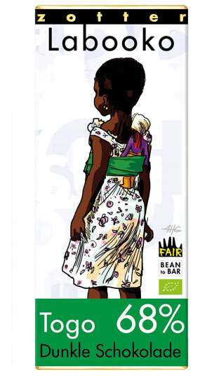 Zotter Labooko 68% Togo Craft Chocolate Bar