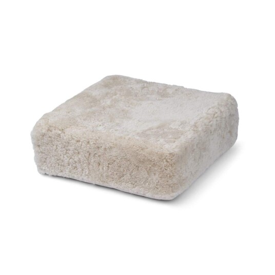 Natures Collection Puff Korthåret New Zealand 40x40x13 cm Beige
