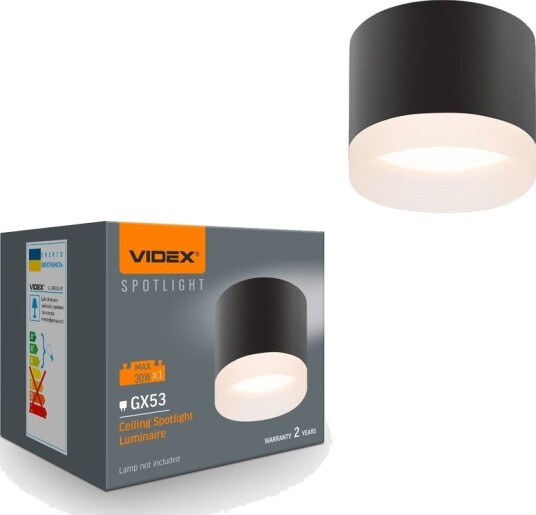 Videx GX53 Takspot Påmontering uten lyskilde