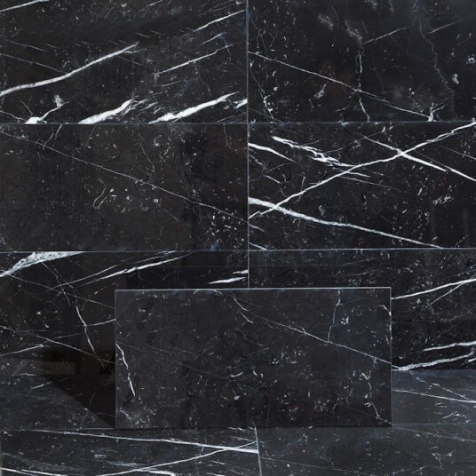 Marmor Arredo Nero Marquina Sort Polert 30x60 cm Marmor Arredo Nero Marquina Sort Polert 30x60 cm
