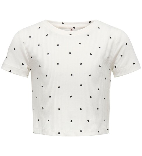 Kids Only Topp kogBella Life Short Aop S/S Top Jrs Hvit