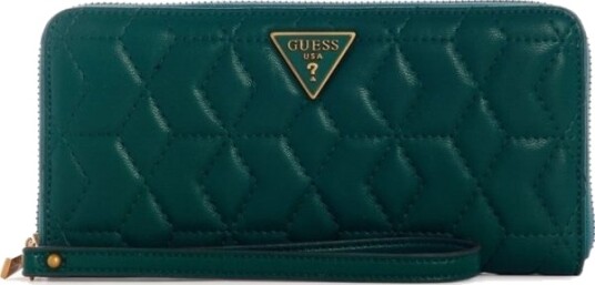 Guess Guess Elenia Tekstil Lommebok Slg Large Zip Skoggrønn For Kvinner Guess Guess Elenia Tekstil Lommebok Slg Large Zip Skoggrønn For Kvinner