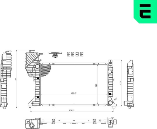 ERA 673289 Radiator, motorkjøling