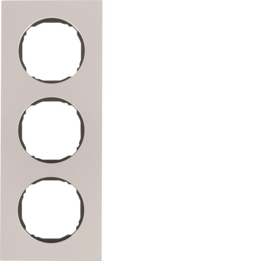Hager 10132614 Dekkramme For Boks Berker R.8 Rustfri 3 Rom