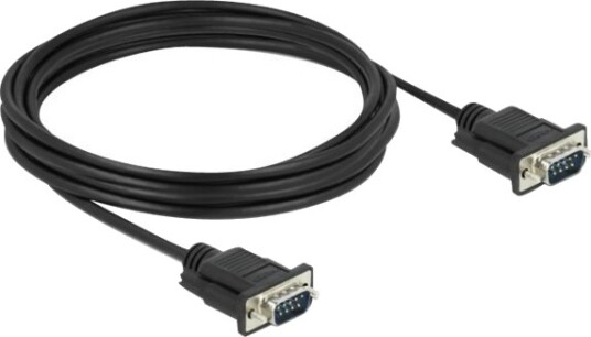 Delock Seriell Kabel Db 9 Hann Til Db 9 Hann 4 M Tommelskruer Svart