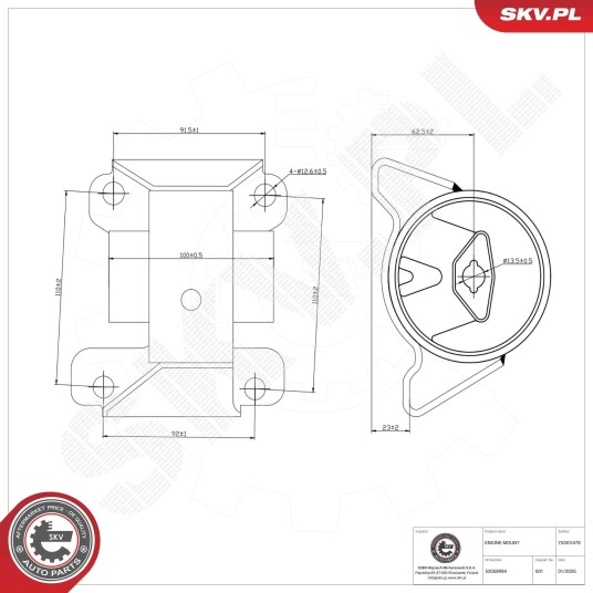 ESEN SKV 75SKV478 Motorfeste