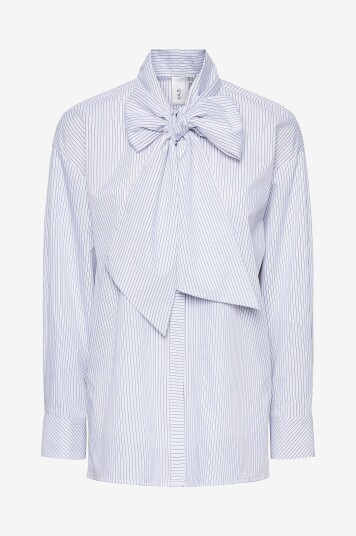 Y.A.S - Knytebluse yasLoma LS Stripe Shirt S - Hvit
