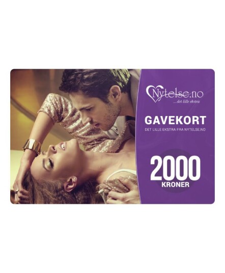 Gavekort fra Nytelse.no kr 2000