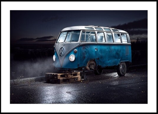VW Kleinbus Poster Plakat / 40x50cm