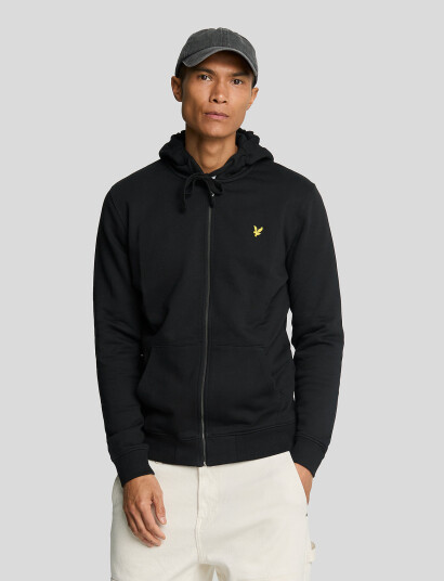 Lyle & Scott Zip Through Hoodie - Black - M