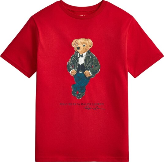 Ralph Lauren Kids Polo Bear Cotton Jersey Tee   RL2000 RED   138 149