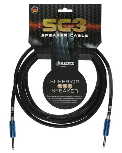 Klotz Høytt Kabel Sc3 2x2,5mm2 Jack-Jack 1m
