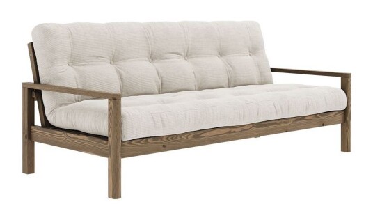 Karup Design Knob Sovesofa, Brun lakkert furu, Ivory Unoliving 1733432-17-0 1733432-05-0 Karup Design Knob Sovesofa, Brun lakkert furu, Ivory Unoliving 1733432-17-0 1733432-05-0