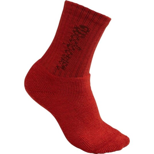 Woolpower Kids' Socks Logo 400 22-24, Autumn Red