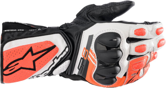 Alpinestars SP-8 V3 Motorsykkel Hansker 3XL Svart Hvit Rød Alpinestars SP-8 V3 Motorsykkel Hansker 3XL Svart Hvit Rød