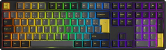 Akkogear 5108B Plus-S Black & Gold V3 Lavender Purple Pro - Gamingtastatur - Nordisk - Svart