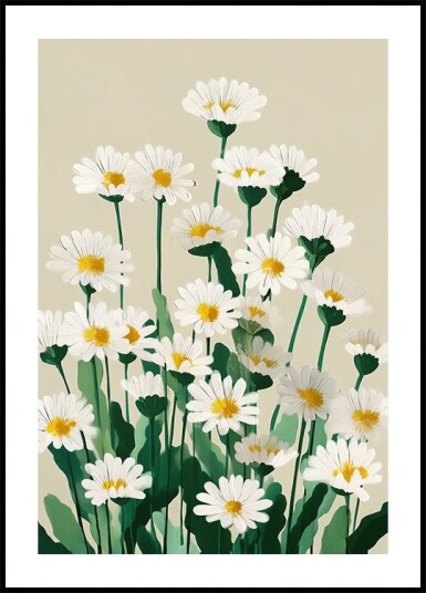 Daisy Meadow Morning Plakat Plakat / 50x70cm