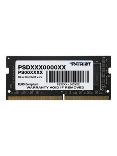 Patriot 8 GB DDR4 SO-DIMM RAM 260-pin 1600 MHz Unbuffered for Laptop Patriot 8 GB DDR4 SO-DIMM RAM 260-pin 1600 MHz Unbuffered for Laptop
