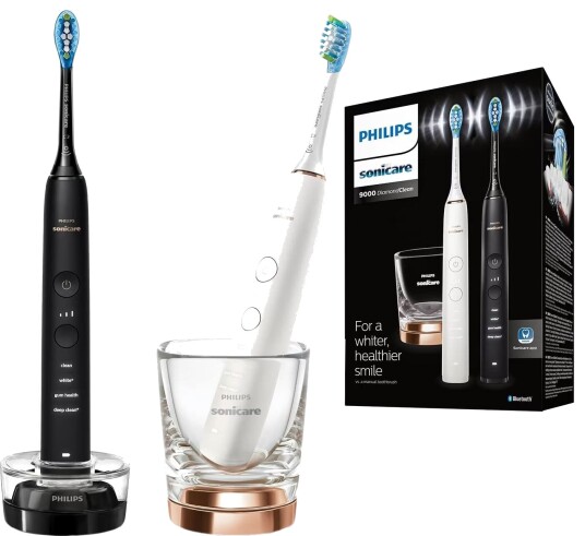 Philips Sonicare DiamondClean 9000 elektrisk tannbørste 2 pk med sonisk teknologi Philips Sonicare DiamondClean 9000 elektrisk tannbørste 2 pk med sonisk teknologi