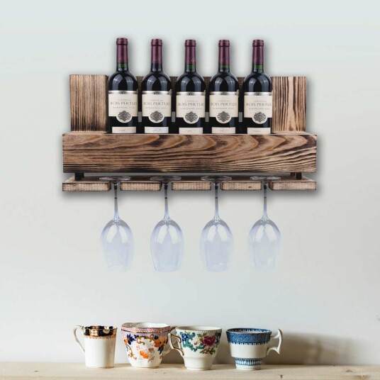 Vinikea Vinobarto Freja I brent tre for vin og glass liten modell