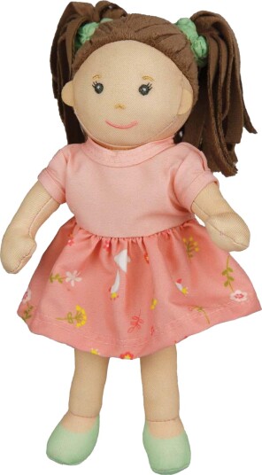 Heless Stoffdukke Med Rosa Kjole 22 cm