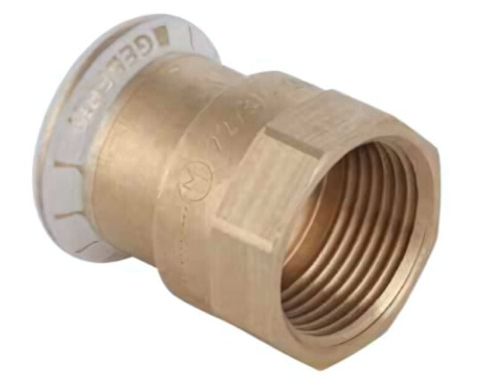 Geberit 35mm Kobber Overgangsmuffe med Innvendige Gjenger for Pressfitting