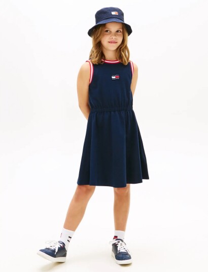 Tommy Hilfiger Wavy Flag Dress Slvls Navy 152 Tommy Hilfiger Wavy Flag Dress Slvls Navy 152