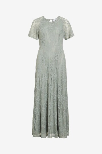 Vila - Maxikjole viFemma S/s Lace Dress - Noos/dc - Grønn Vila - Maxikjole viFemma S/s Lace Dress - Noos/dc - Grønn
