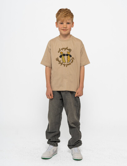 The New Tnnocchci Os S_S Tee Beige 158/164
