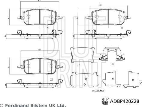 BLUE PRINT ADBP420228 Bremseklosser