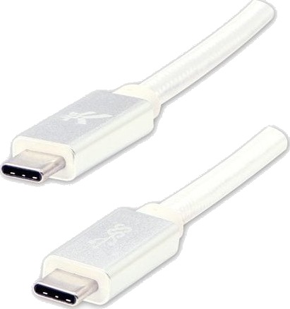 Usb Logo Usb-C Til Usb-C Kabel 2 M Hvit Usb Logo Usb-C Til Usb-C Kabel 2 M Hvit