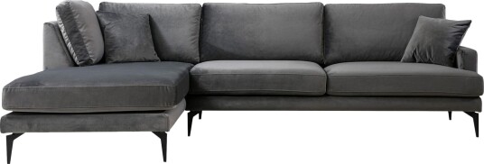 Ostberg Hjørnesofa med Divan Venstre Svart Ostberg Hjørnesofa med Divan Venstre Svart