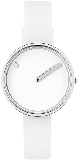 PICTO Dameklokke 43363 0212S Classic Hvit/Gummi Ø30 mm