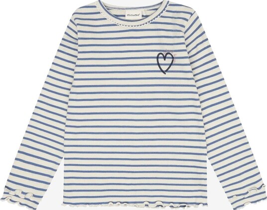 Minymo T-Shirt Ls Y/D Rib MOONLIGHT BLUE 92