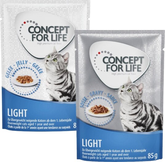 Concept for Life Light Våtfôr Blandet i Saus & Gelé 24x85g