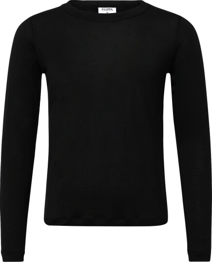 Filippa K Scooped Longsleeve Top Black L