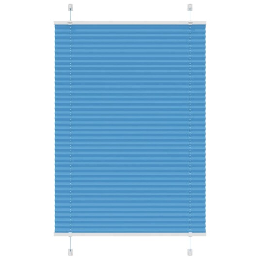 Plisségardin Blå 90x150 cm Stoffbredde 89,4 Polyester