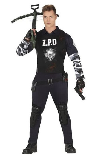 Zombie Politi Kostume Zombie Politi Kostume