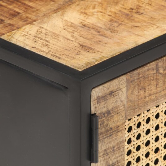 vidaXL TV-benk 90x30x40 cm grovt mangotre med naturlig stokk