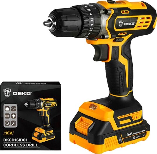 Deko Tools Batteridrevet Slagbormaskin Med Batteri (16 v)
