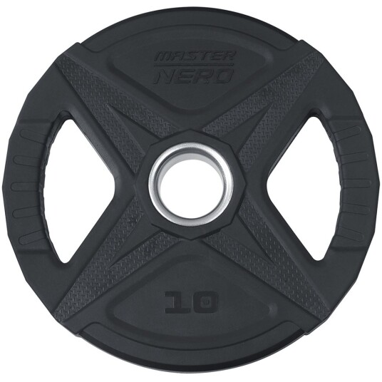 Master Fitness Nero Rubber Plate