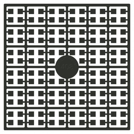 Pixelhobby Midi Perler 408 Ekstra mørk Gråbrun 2x2mm 144 pixels