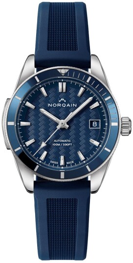 Norqain Dameklokke N1800C82A/A181/18AR.16S Adventure Blå/Gummi Ø37