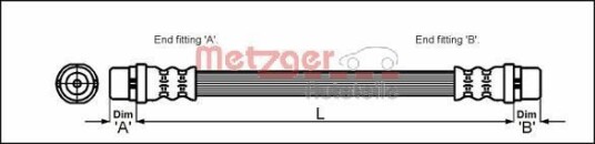 Bremseslange METZGER 4110329