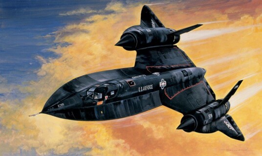 Italeri 1/72 SR-71 Blackbird med Drone Modellbyggesett