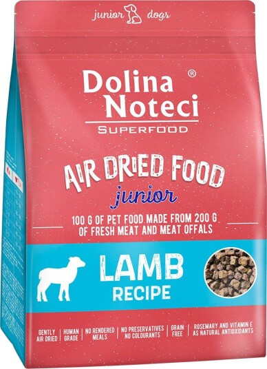 Dolina Noteci Tørrfôr Superfood Junior Med Lammekjøtt 2 X 1 kg