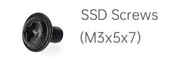 4x SSD Screws (M3x5x7)